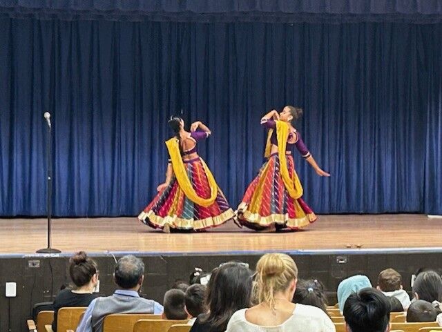 Ajna Dance Company — students watching the assembly